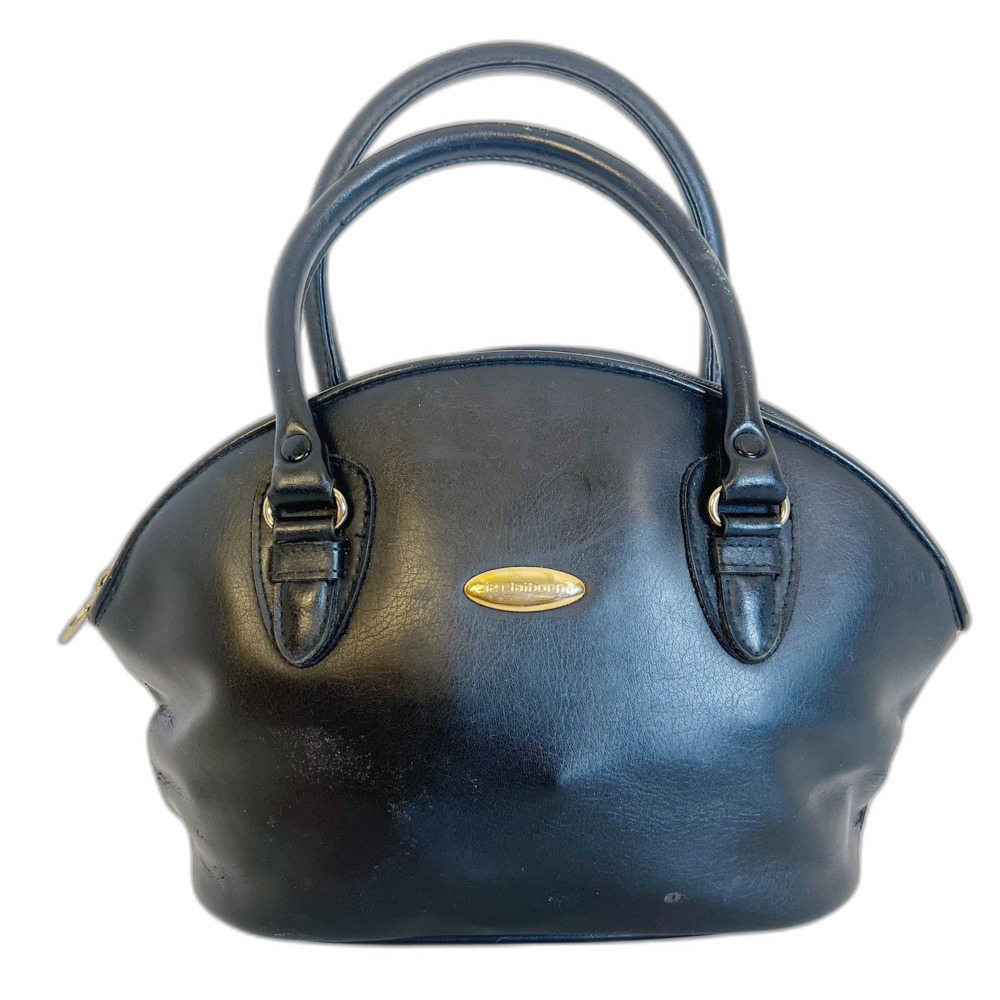 Vintage Liz Claiborne Black Leather Shoulder Bag Purse